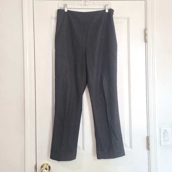 Ralph Lauren Black Label Grey Wool Straight Leg Dress Pants Size 12 - Picture 1 of 12